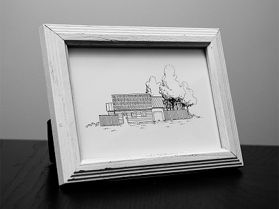 Little Houses 2016 Illustrations art bristol board home decor illustration ink josh mccaw landscape pencil