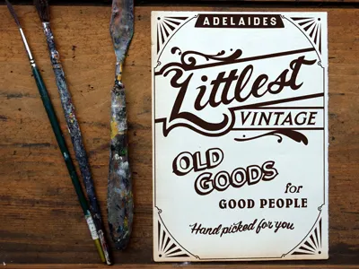 Littlest Vintage Hand Lettering custom typography hand lettering retro typography vintage