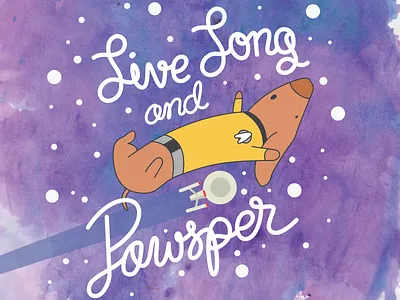 Live Long And Pawsper dachshund punny star trek