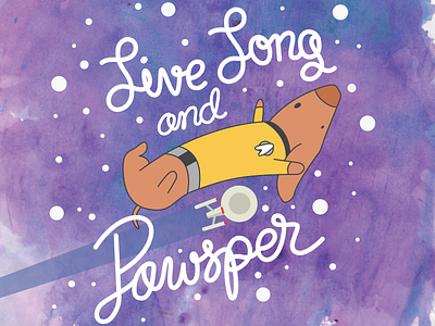 Live Long And Pawsper dachshund punny star trek
