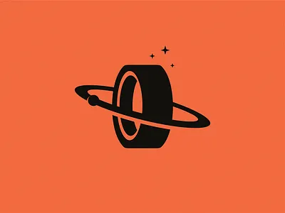 Tire / planet logo symbol tire planet