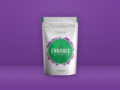 Thrive Enhance Packaging green organic packaging pouch supplement supplements tea