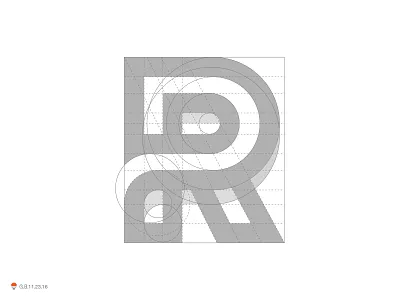 R Grid identity letter letterform logo mark symbol wordmark