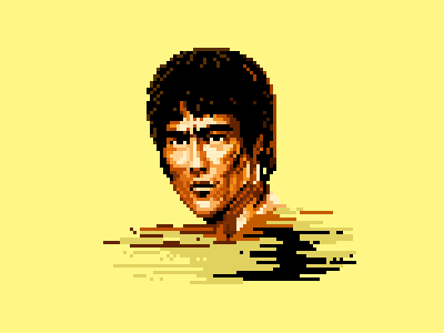 Be Water My Friend bruce lee pixel art