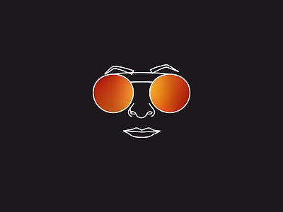 Sunglasses #3 black brand fashion glasses icon illustration style sunglasses
