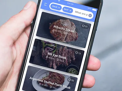 Cooking App app clean cooking food minimal recipe steak
