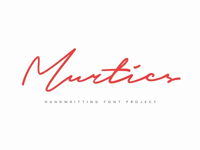 Murtics Font brand branding clean font lettering ligature minimalist quote signature simple
