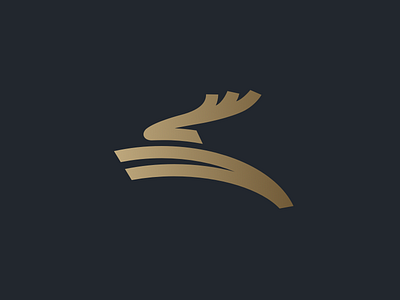 Deer animal branding deer design icon identity jumping logo mark symbol