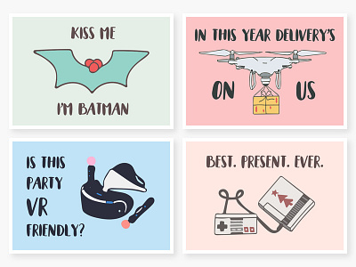 Geeky Freebie christmas doodle drawn free freebie geek hand holiday illustration vector