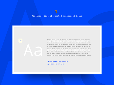 A(nother) curated list of monospaced fonts blue code console font fonts monospaced terminal webfont