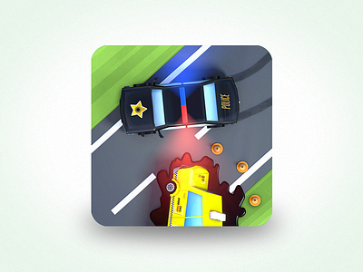 Road Rage Icon 3d app cars clean game icon illustration ios ipad iphone unity