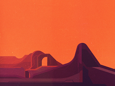 Landscape digital geometric glitch illustration illustrator james gilleard landscape vector