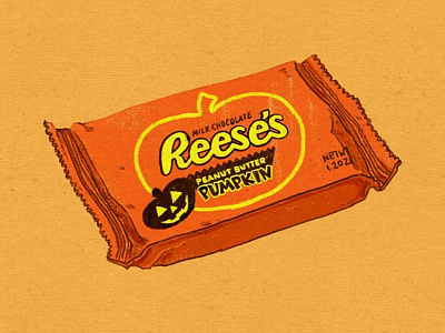 Daily Doodle #62 candy chocolate doodle halloween illustration peanut butter reeses sugar