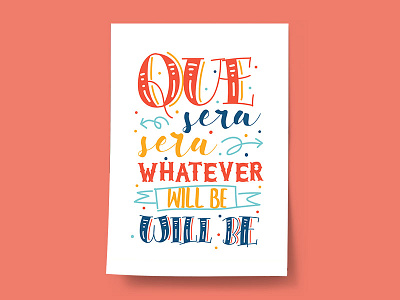 Que Sera Sera doodle fun hand letter open type typeface