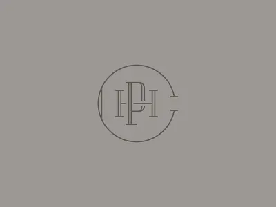 PHC Monogram custom type design gray monogram