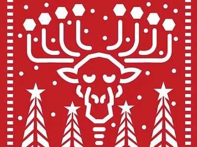 Moose 4 candles christmas minora moose xmas