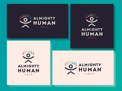 Almighty Human logo almighty colors creation crown experimental keyboard man music power rock