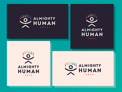 Almighty Human logo almighty colors creation crown experimental keyboard man music power rock