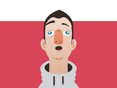 Flabbergasted avatar illustration selfie