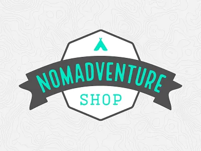 Nomadventure Shop Logo adventure branding logo modern retro