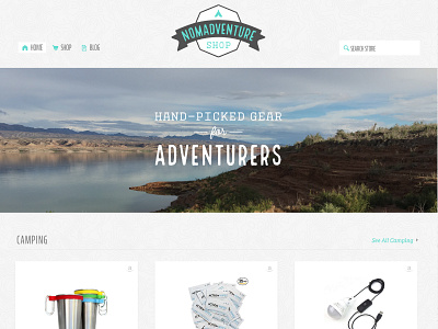 Nomadventure Shop Home adventure commerce design logo shop store travel