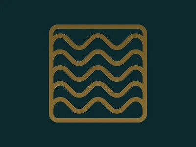 Wave cube app branding cube icon lake lines logo mark ocean symbol water wave