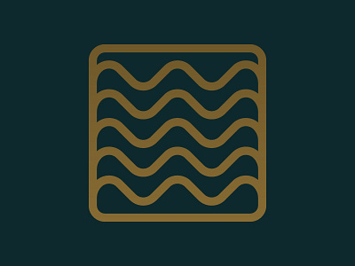 Wave cube app branding cube icon lake lines logo mark ocean symbol water wave