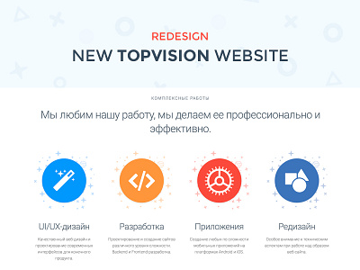 TopVision Services UI adaptive design dribbble flat order redesign services ui ux website