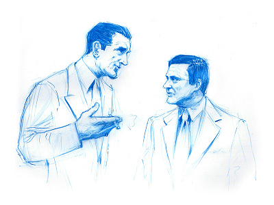 Pesci & De Niro blue casino cinema drawing joe pesci pencil robert de niro sketch sketchbook