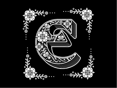 Feed Me embellished flowers illustration lettering