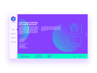 Electroweb bulb electronic illustration layout service site ui ux web web page