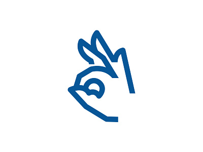 A-OK branding color design flat hand icon identity ok vector