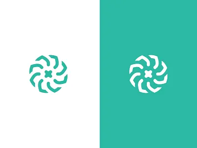 Flower flower icon logo mark pedal x