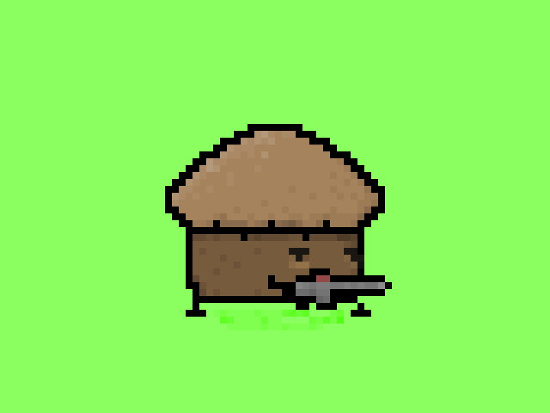 Muffin Battle battle cute guns muffin pixel pixel art shooting violent