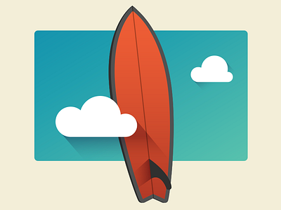 Single Fin art illustration minimalism vector vetorial