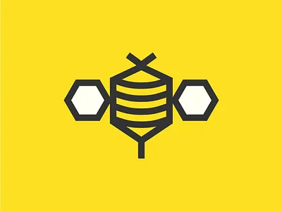 Polygon Bee bee hive honey icon insect logo polygon