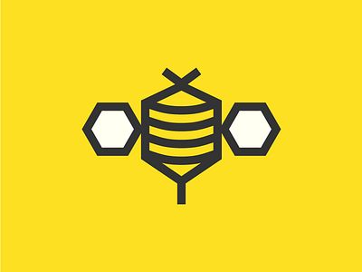 Polygon Bee bee hive honey icon insect logo polygon