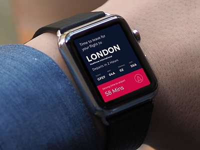 WatchOS Travel App airline airtravel minimalui travel ui ux watchos