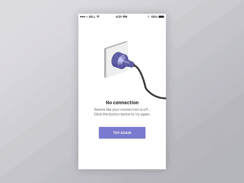 No connection animation app c4d cinema4d empty error mobile motion state ui