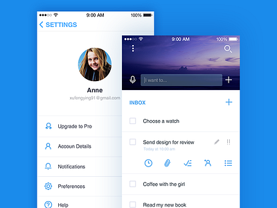 GTD list app gtd list ui ux