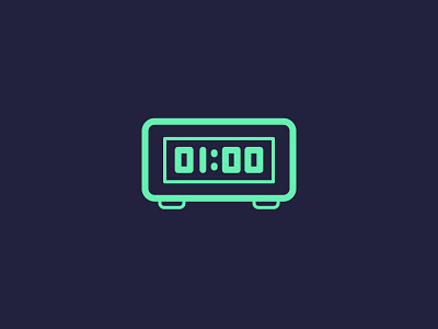 Day 92 - Jet Lag - 100 Days of Icons 100 bunny clock days icon illustration sam