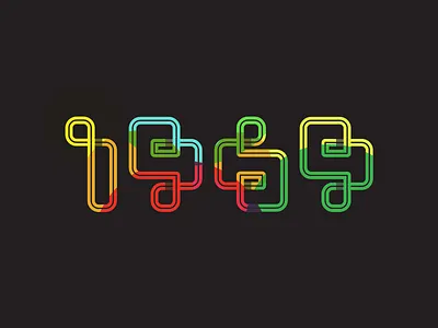 1969 1969 branding custom font design font icon identity numbers type typeface typography year