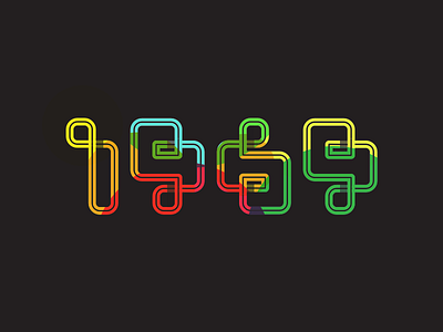 1969 1969 branding custom font design font icon identity numbers type typeface typography year