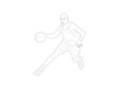 Sport illustration - Basketball player basketball illustration player sport