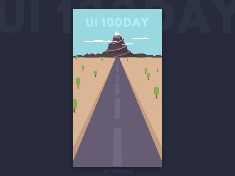 UI100DAY design in load log material road running ui