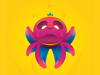 Happy Octo characterdesign happytime octopus vector