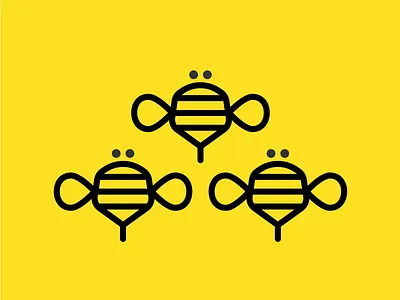 More bees bee hive honey icon insect logo polygon