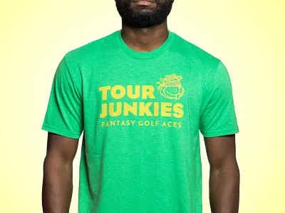 Tour Junkies Garden City T fantasy golf lockup logo pgatour squirrel