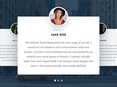 Testimonial Cards card navigation page product design review site sketch slider testimonial ui ux web