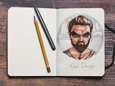 Khal Вrogo cartoon portaite comics game of thrones gameofthrones illustration khal drogo